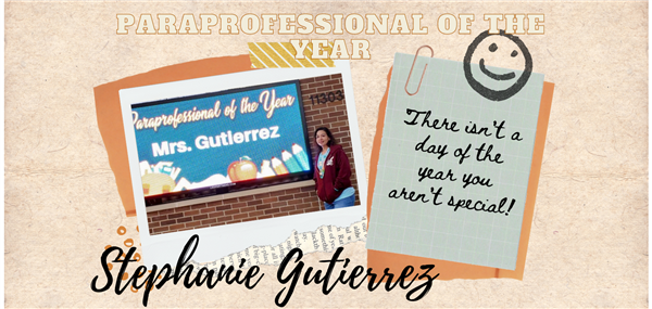Congratulations Stephanie Gutierrez - para professional of the the year